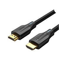 Кабель Vention Cotton Braided 8K HDMI-HDMI v2.1 Cable 2M Black (AAUBH)