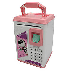 Дитяча іграшка Сейф-копилка на батарейках 906 (Pink) рожевий