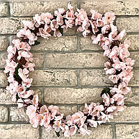 Вінок декоративний штучний 45 см "Весняна сакура"