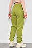 Спортивні штани жіночі на флісі салатового кольору 174711P, фото 3