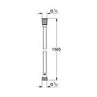 Шланг для душу Grohe VitalioFlex Silver TwistStop 1500 мм 27505001, фото 2