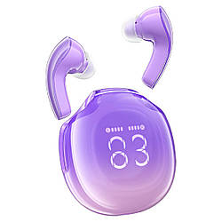 Бездротові навушники ACEFAST T9 Crystal (Air) color bluetooth earbuds Grape Purple