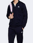 Чоловічий спортивний костюм, олімпійка із замком + штани, демісезонний, синій , 48-54, фото 2