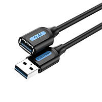 Кабель Vention USB 3.0 A Male to A Female Extension Cable 2M black PVC Type (CBHBH)