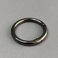 Карабин-кольцо для сумки 32 мм, темный никель - 4 см