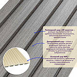 Рейка декоративна WPC стінова 3000х150х9мм Сіра SW-00001870, фото 2