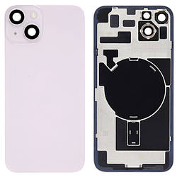 Задня кришка (скло) iPhone 14 purple (оригінал завод) у зборі на рамці