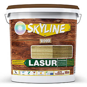 Лазур декоративно-захисна для оброблення дерева LASUR Wood 10 л SkyLine Дуб (2000002784395)