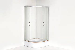 Душова кабіна VIVIA 09-30 RC 90х90х195 см на середньому піддоні розсувні двері матове скло, фото 4