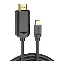 Кабель Vention Type-C до HDMI 4K 30Hz Cable 1M Black (CGUBF)
