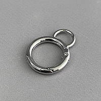 Карабин-кольцо для сумки 20 мм, никель - 3,5 см КР