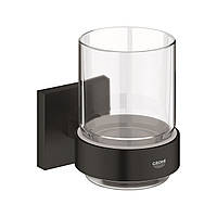 Склянка з тримачем для ванної кімнати Grohe QuickFix Start Cube 410972430