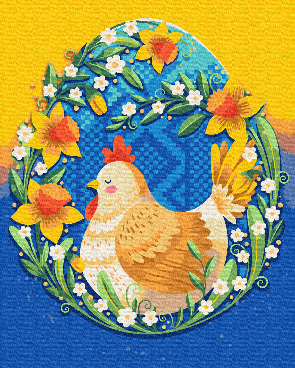 Картини за номерами "Великодні щастя © Поліна Скурхіна" розмальовки за цифрами.40*50 см.Україна, фото 1