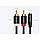 Аудіокабель Vention 3.5mm Female to 2RCA Male Audio Cable 1.5M Black Metal Type (VAB-R01-B150), фото 3