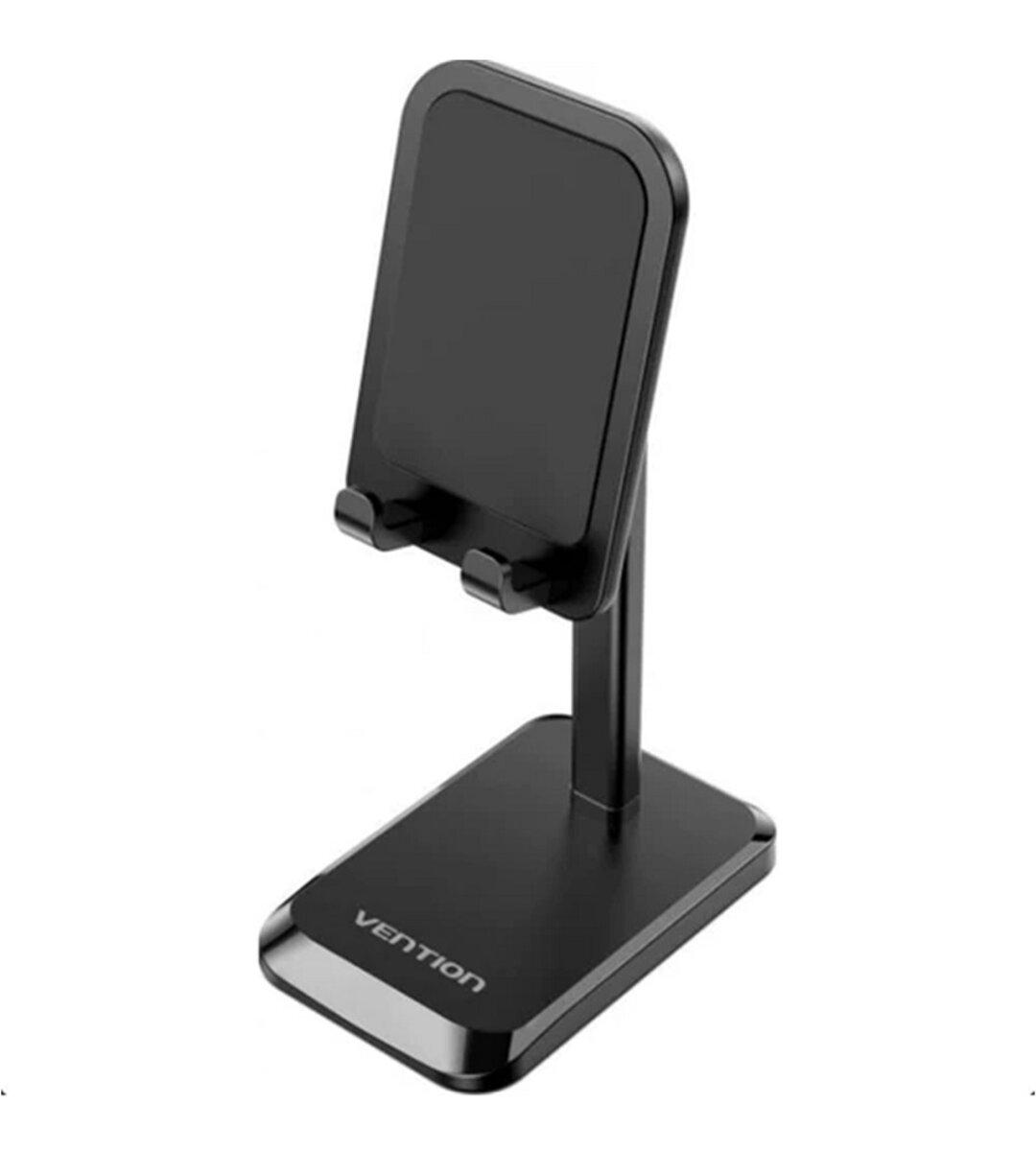 Тримач для телефона Height Adjustable Desktop Cell Phone Stand Black Aluminum Alloy Type (KCQB0), фото 1