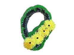 Вінок поминальний Улибка (50*43см) полієтелен А-12 ТМ ЗАПАДНА