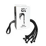 Ажурна плетіння кішка з екошкіри Art of Sex — Kani, колір Чорний, фото 3