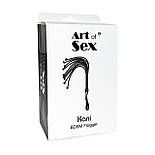 Ажурна плетіння кішка з екошкіри Art of Sex — Kani, колір Чорний, фото 4