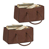 Войлочная сумка с ручками для хранения дров домашнего камина