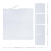 Белый защитный коврик для пола в комплекте из 8 штук