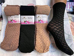 Шкарпетки капронові в сіточку
Розмір 37-41 


Бежевий і чорний