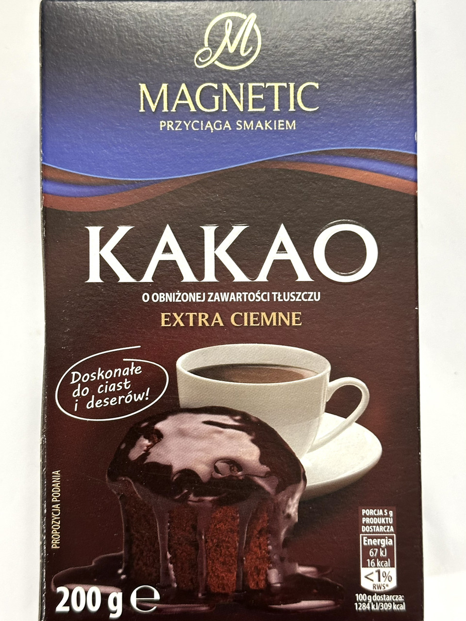 Какао порошок Magnetic cacao extra ciemne 200 g