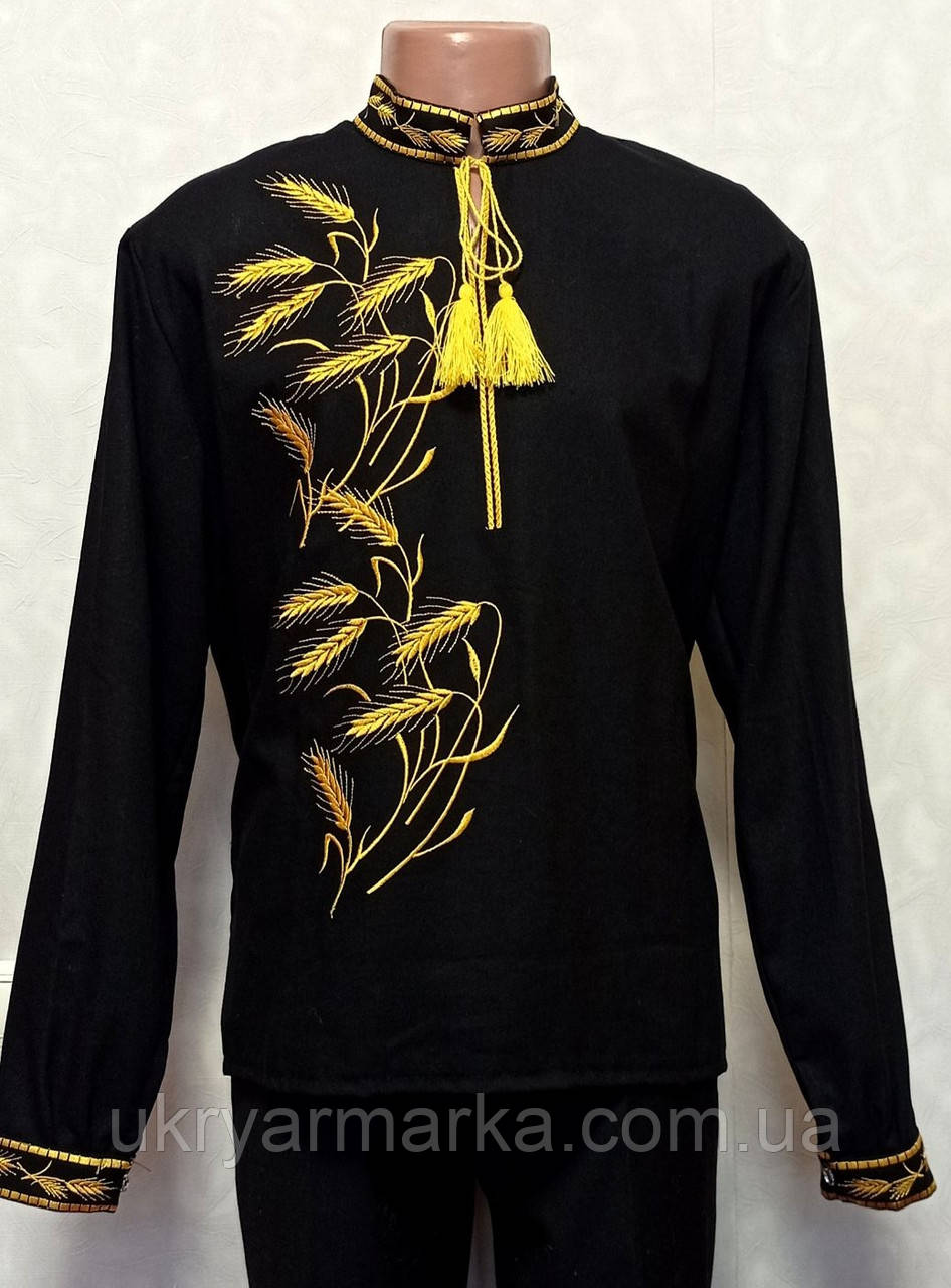 Чоловіча стильна вишита сорочка  "Золота пшениця"