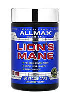 Екстракт їжовика гребінчастого ALLMAX ESSENTIALS LION'S MANE 600 мг 60 капсул EXP 4/25 року включно