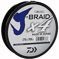 Шнур Daiwa J-Braid X4E 0,21mm-270m Dark Green 12741-121