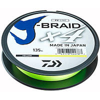 Шнур Daiwa J-Braid X4E 0,07mm 135m Yellow 12740-007