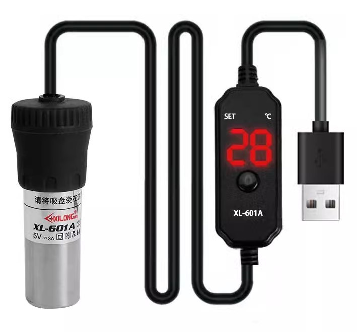 Нагреватель с терморегулятором для аквариума  Xilong XL-601A, USB, 25 Вт.
