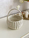 Корзина «Болеро» з вибіленої лози. Арт:2076, фото 8