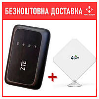 Універсальний модем/роутер USB WI-FI 3G/4G LTE ZTE MF910 Києвстар,Vodafone, Lecell+антена 2х9 dBi 700-2700 MH