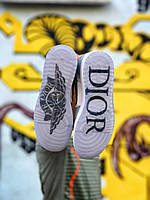 Nike Air Jordan Retro 1 Low x Dior Grey White Black кроссовки и кеды высокое качество Размер 38