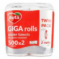 Полотенца бумажные "Ruta Giga Rolls"2слоя 2шт. белые