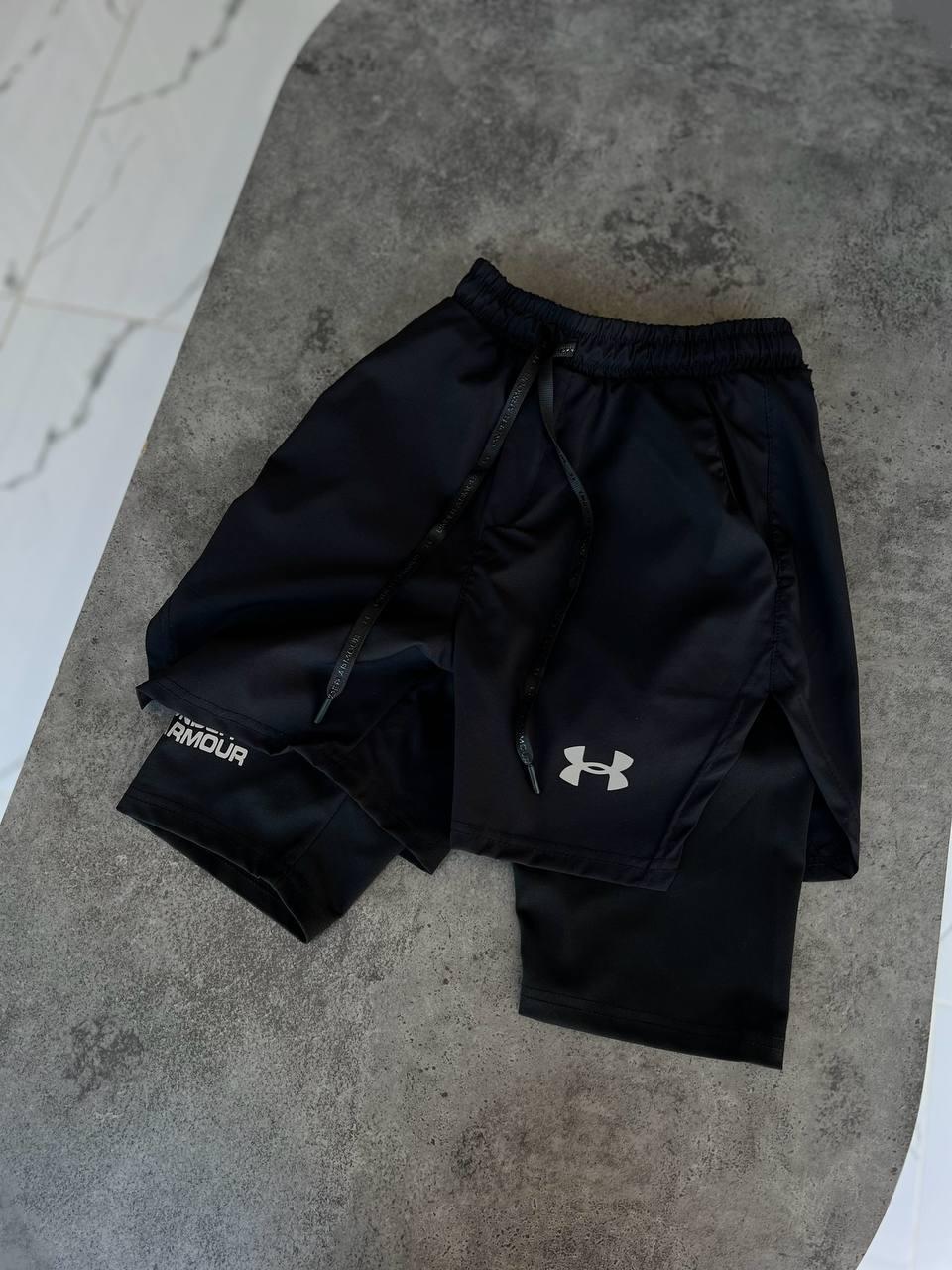 Мужский шорты Under Armour комприссионные спортивные, рашгард с ...