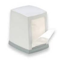 PRO Пластиковый держатель бумажных салфеток белый квадрат