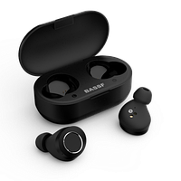 Bluetooth-гарнитура Bassf BassBuds ER400 Black Стильные наушники в кейсе Беспроводные наушники для телефона