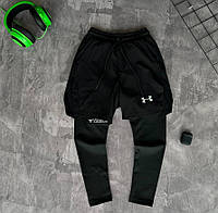 Мужские спортивные шорты Under Armour комприссионные , рашгард с легинсами для тренировок