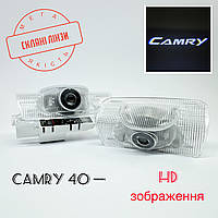 Логотип подсветка двери Lazer door logo light TOYOTA CAMRY Линза стекло HD изображение