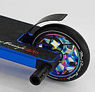 Трюковий самокат Best Scooter Freestyle N-12740 Чорний / Синій Якісний надійний дитячий самокат, фото 5
