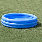 Надувний переносний дитячий басейн Intex 57422 для дітей з надувною підлогою на 335 л на 3 кільця, фото 4