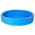 Надувний переносний дитячий басейн Intex 57422 для дітей з надувною підлогою на 335 л на 3 кільця, фото 5