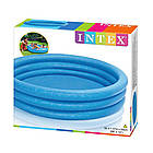 Надувний переносний дитячий басейн Intex 57422 для дітей з надувною підлогою на 335 л на 3 кільця, фото 7
