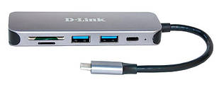 D-Link DUB-2325 USB-концентратор 2xUSB3.0, 1xUSB-TypeC, 1xSD, 1x-microSD, USB Type-C