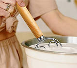 Вінчик датський для збивання, змішування тіста з 2 отворами, фото 6