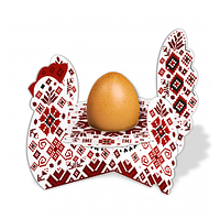 Декоративная подставка для яиц 1"Петушок-вишиванка"(1 шт)