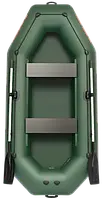 Надувний човен Kolibri K-300СТ зелений гребний тримісний  пересувні сидіння
