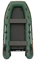 Надувная лодка Kolibri KM-330XL зеленая моторная четырехместная передвижные сиденья привальный брус
