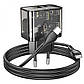 Зарядний пристрій Hoco USB/Type-C + кабель Type-C N34 Black, фото 3